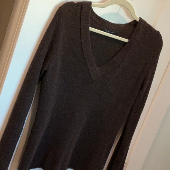 Banana Republic dark brown deep v-neck wool blend sweater - small - Picture 1 of 4